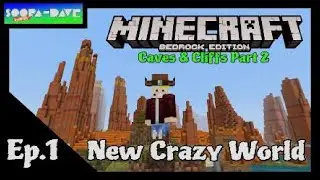 Minecraft Bedrock Let's Play Ep.1 Caves And Cliff Part 2 PS5
