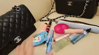 Comparison😍what fits💖Chanel camera VS Medium flap bag