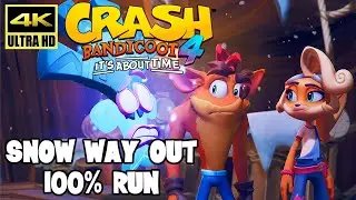 Crash Bandicoot 4: It&rsquo;s About Time - SNOW WAY OUT 100% Run (PS4 Pro) @ ᵁᴴᴰ 60ᶠᵖˢ ✔