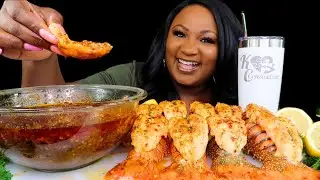 12 LOBSTER TAILS MUKBANG , SEAFOOD BOIL MUKBANG