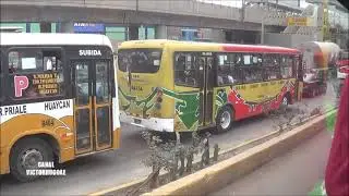 Viajando en la ETUCHISA -LOS CHINOS por el trafico de la AV. DE LOS HEROES en San Juan de Miraflores
