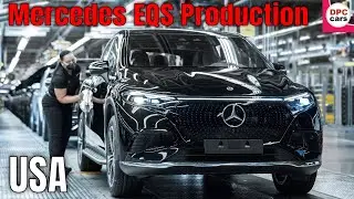 Production of Mercedes EQS SUV EV Vehicle Factory in the United States