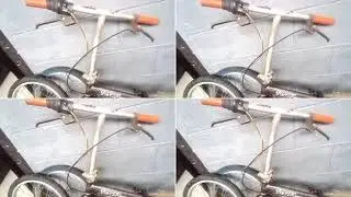 DIY JAPAN FOLDING BIKE RESTORATION,  DISMANTLING,  CLEANING AND PAINTED PARTED PHOTO COLLAGE