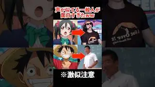 声が激似な一般人が腹筋崩壊レベルだったww  #アニメ #ワンピース #モノマネ