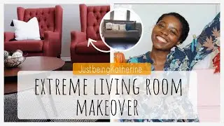 EXTREME LIVING ROOM TRANSFORMATION-MID CENTURY MODERN+ DESIGN PROCESS|JUSTBEINGKATHERINE