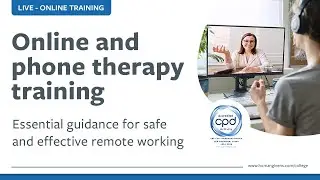 Online and Phone Therapy: Live CPD Training for Therapists | Jo Baker & Ros Townsend