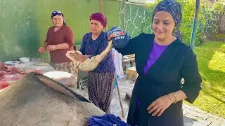 ANNEM'İN TEYZESİ GELDİ 😍 KÖY HAYATI EFSANE TANDIR EKMEĞİ BİBERLİ EKMEK YAPIMI