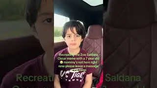 Recreating Zoe Saldanas viral Oscar moment #oscars2025 #mysevenyearold #mommyshiding