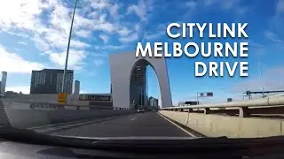 Driving down CityLink, Melbourne City, Australia