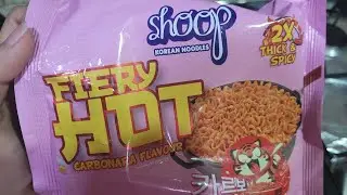 NEW! Shan Shoop Korean Noodles 2x Spicy Fiery Hot Carbonara Flavour 🌶🍜🇰🇷