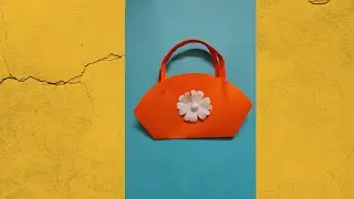 How to Make Ladies Hand Purse | Easy Hand Purse Making|Paper Cutting | Kids School Project| #MaaTuTv