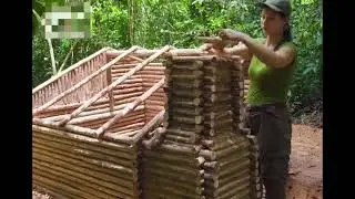 primitive jungle lifesskills || primitive house building || primitive house making in forest