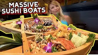 EATING MASSIVE SUSHI BOATS at Wasabi Sushi and Bar in Columbus, Georgia!!! #RainaisCrazy