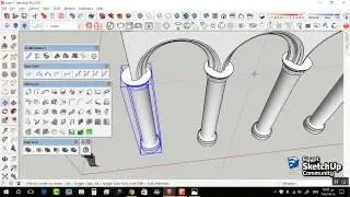 Circular arches in architectural facades | SketchUp