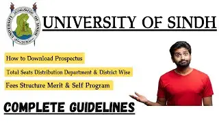 How to download prospectus 2024 (University Of Sindh) || Seats distribution || Fees Structure