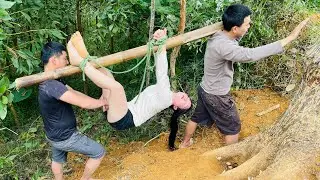 Agricultural vehicle transporting wood; this is a video of a girl logging.
