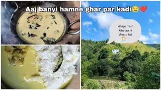 गांव का मौसम देख कर दिल हो गया खुश 😳❤️ साथ में बनाई पहाड़ी डिश🤤@babit_abhandari66