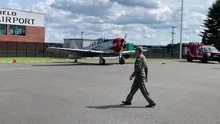 T-6 Startup Westfield, MA Barnes Airport