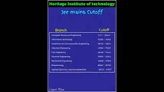 Heritage institute of technology #jeemains #cutoff #hitk #wbjee #wbjee2022 #wbjeecounselling