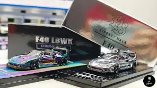 Ferrari F40 LBWK Chrome Silver Hobby Expo China 2024 by Inno64 | UNBOXING and REVIEW