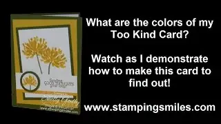 Make a quick card with Stampin' Up! Too Kind Stamp Set