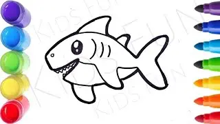 How To Draw a Cute Shark Drawing | Shark Drawing For Kids | Easy Shark Drawing | Shark Drawing 