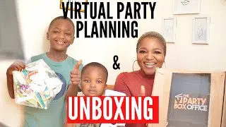 UNBOXING THE PARTY BOX OFFICE - ASHER'S 5TH BIRTHDAY VIRTUAL PARTY PLANNING & SET UP