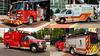 Orlando FD | Engine 1 / Rescue 1 / Medic 601 Code 3 Medical Responses 08/05/25