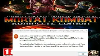 Mortal Kombat Komplete Edition не удалось запустить из-за неверной конфигурации параллельных соединений.