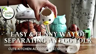 Easy and Funny Way of Separating an Egg Yolk | Cute Egg Holder | Kitchen Organization Ideas #Shorts