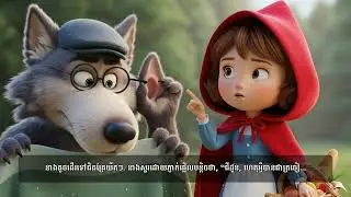 រឿងនិទានកុមារខ្មែរ: ក្មេងស្រីពាក់មួកក្រហមតូច | Little Red Riding Hood Khmer Story