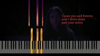 Olivia Rodrigo - drivers license - Karaoke / Piano Accompaniment with Lyrics!
