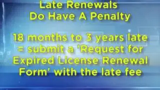 Late License Renewals from TDLR