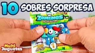 10 Sobres Sorpresa de Zomlings in the future Serie 6 2017 en Espa&ntilde;ol