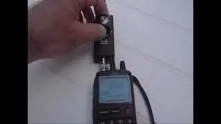 IC-R20  tuning testing with miracle ducker antenna on 29 Mhz FM