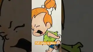 How To Draw Pebbles Flintstone #shorts #flintstones