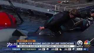 Search continues for Lake Okeechobee fisherman after weekend efforts unsuccessful