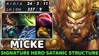 MICKE [Monkey King] The Best Signature Hero ls The Evil Structure Vs Meepo's Defeat End ln Dota2