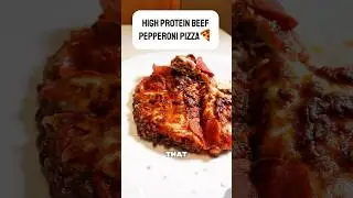 High protein beef pepperoni pizza