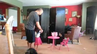 Daddy daughter dance.......dog disrupts!!!!