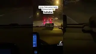 Using fake police lights Pullover prank hahaha #shorts