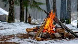Winter Fire Sounds for Insomnia Relief | Soft Night Ambience
