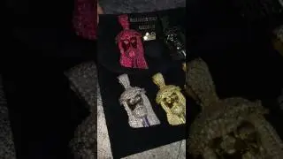 Micro Jesus Piece necklace iced out