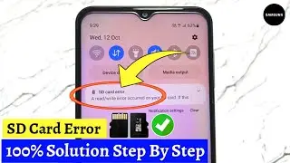 How to Solve Sd Card Error Problem | Fix Sd Card Error Problem Samsung Mobile | Sd Card Repair