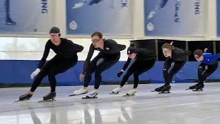 Olympic Champion and World Champion - 100m Super slow speedskating (US team practice) 2024