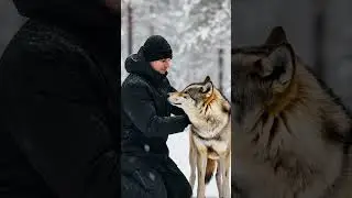 Hero Saves Baby Wolf From Burning Tree 🔥🐺 | #aishorts #BabyWolf #WolfRescue #WolfCub #AnimalShorts