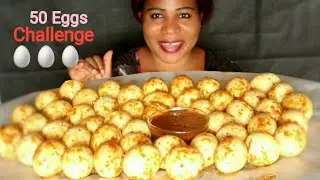Eating 50 Hard Boiled eggs Challenge/Eating spicy pepper Eggs challenge