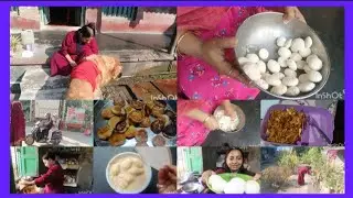 শীতের ভোর থেকে রাত পর্যন্ত সংসারের কাজ+বাইরের কাজ+নিত্যনতুন মুখরোচক খাবার 👍😋@TamaliBhar 