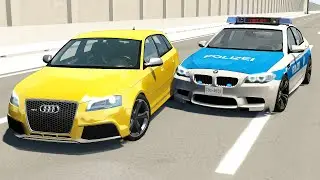 Epic Police Pit Maneuver Crashes #4 - BeamNG drive