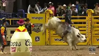 Josh Frost Gets Off to 7-for-8 Start at 2024 NFR With 86-Point Ride on Whiskey River in Round 8